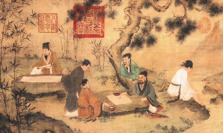 Seis sabios del standard del espejo de oro, Museo del Palacio Real, Beijing