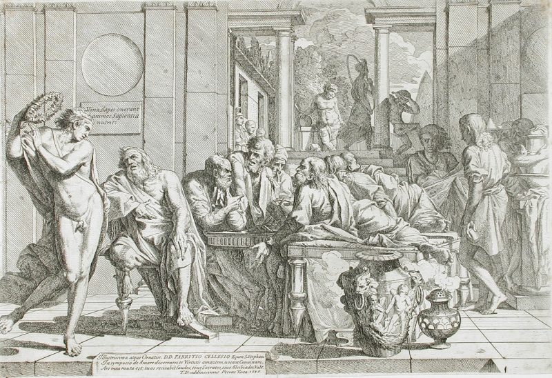 El Simposio de Platón, por Pietro Testa, 1648 - via Wikimedia Commons - https://commons.wikimedia.org/wiki/File:The_Symposium_of_Plato_LACMA_M.90.53.jpg